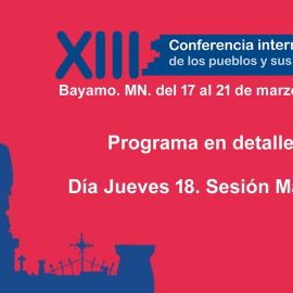 Conferencia Internacional: De los pueblos y sus culturas Conferencia Internacional: De los pueblos y sus culturas