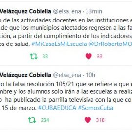 Aclaración de la Ministra del MINED, Ena Elsa Velázquez Cobiella Aclaración de la Ministra del MINED, Ena Elsa Velázquez Cobiella