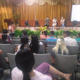 Intercambia la presidenta nacional de la FEU con estudiantes de la UNISS Intercambia la presidenta nacional de la FEU con estudiantes de la UNISS