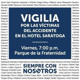 Vigilia por las víctimas del accidente en el hotel Saratoga Vigilia por las víctimas del accidente en el hotel Saratoga