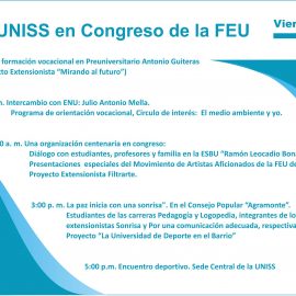 La FEU de la UNISS en Congreso La FEU de la UNISS en Congreso